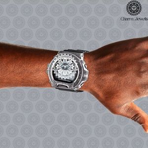 Reloj Deportivo Charm_Jewells para Hombre, de Acero Inoxidable, con Esfera Mecánica de 40 mm, Correa de Acero Inoxidable, Fecha Automática, Botón de Fecha, Cierre Oculto - Product Image 1