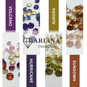 ARIANA Chatones de Cristal con Reverso Puntiagudo, Pedrería de Cristal Multicolor, Volcano, Aurora, Sundown, Hurricane, para Fabricación de Joyas - Product Image 4