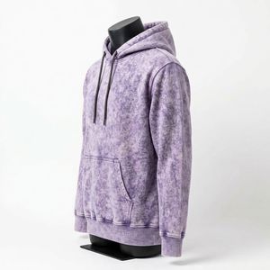 เสื้อฮู้ดโอเวอร์ไซส์ทรงหลวม ล้างสีแบบแอซิดวอช ผ้าคอตตอนหนานุ่ม สไตล์สตรีทแวร์ เสื้อสเวตเชิ้ตสั่งทำได้ เสื้อผ้าลำลองแนวอเมริกัน - Product Image 3