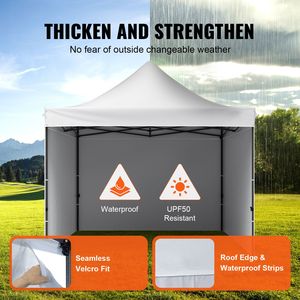 Gazebo Portatile Pop-up 3x3 Metri con Pareti Laterali Rimovibili, Tenda Istantanea con Borsa con Ruote, Resistente ai Raggi UV e Impermeabile - Product Image 3