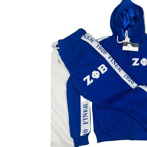 Custom Heavyweight 350g Fleece transpirable Vintage Sweat Suit Zeta Phi Beta Sorority Unisex Casual Sports Jogger de punto de invierno - Product Image 3
