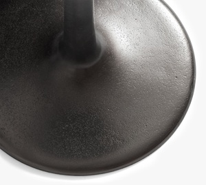 Refined Cast Aluminum <b>Bar</b> <b>Table</b> Slim Turned Pedestal Round Top Matte Black Finish Strong Base Compact Elegant Space Saver - Product Image 3