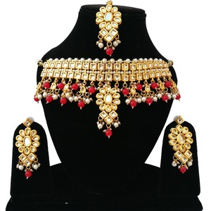 Vintage Style Zircon Flower Shape Alloy 24K Gold Plated Jewelry Set Necklace Earrings Headpiece White Wedding Anniversary - Product Image 1