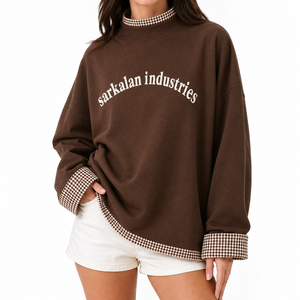 Nouvel Arrivage – Sweat à Col Montant Oversize Personnalisé pour Femme, Impression par Transfert Thermique, en Molleton de Coton Brossé Léger, Tenue Décontractée - Product Image 1