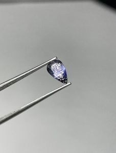 Iolite bleue naturelle, pierre de soleil, taille poire, brillante et chatoyante à l'intérieur. - Product Image 1