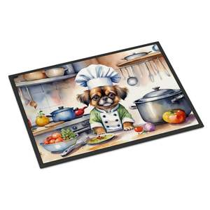 Tibetan Spaniel the Chef <b>Doormat</b> Non Slip Washable Low Pile 24H X 36W Indoor Outdoor Entryway Rug for Front Door - Product Image 1