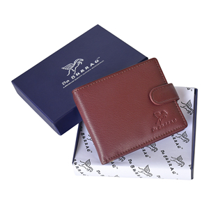 Elegant Brown Genuine Leather <b>Mens</b> Money Clip <b>Wallet</b> Snap Button Bifold Card Organizer <b>RFID</b> Secure Compact Premium <b>Wallet</b> - Product Image 5