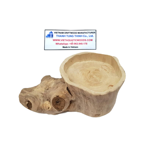 Bol en bois flotté naturel pour reptiles, ornement écologique pour animaux de compagnie, fabriqué au Vietnam - Product Image 5