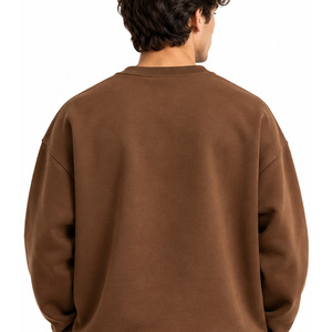 Sweat-shirt à col rond surdimensionné pour homme en coton, fabrication sur mesure, fournisseur en gros, OEM, ODM, marque privée, commandes en gros, décontracté, hiver - Product Image 6