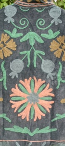 Chaqueta Bomber de Terciopelo Tejida a Mano para Mujer, Diseño Floral Bohemio Étnico, Forro de Algodón, Moda Premium - Product Image 4