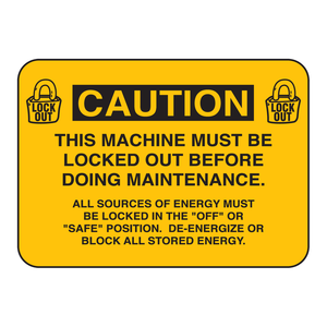 Señal de Bloqueo de Seguridad Brady para Mantenimiento - Tablero de Seguridad Industrial de PVC para Máquinas - Product Image 2