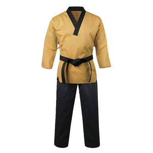 Uniforme de Taekwondo para hombre de estilo profesional, traje de artes marciales de tela elástica suave, adecuado para entrenamiento diario - Product Image 1