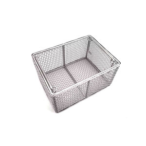 Plateau de rangement médical et chirurgical multifonctionnel, panier de drainage pour articles stériles, panier de désinfection résistant à la chaleur en acier inoxydable - Product Image 1