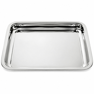 Bandeja moderna de metal plateado martillado, bandeja rectangular de acero inoxidable para servir, para decoración de centro de mesa en bodas. - Product Image 4