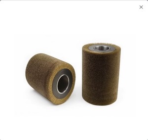 Heavy Duty Brass Coated <b>Wire</b> Roller <b>Brush</b> for Sheet Metal Cleaning Surface Finishing <b>Brush</b> - Product Image 1