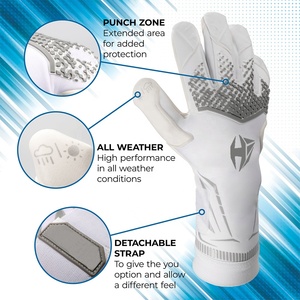 Guantes de Portero con Contacto de Látex en la Palma Delantera, Silicona en el Dorso, Corte Híbrido, Correa Extraíble, Diseño Personalizado, Lengüeta en T de Goma - Product Image 2