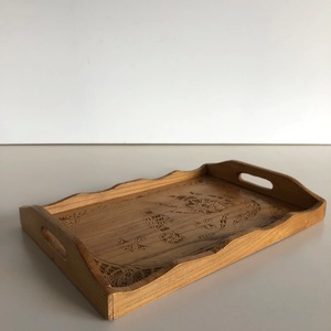 Handcrafted Eco-friendly Wooden Serving <b>Tray</b> with Engraved Design | Customizable Traditional Decorative Tea & Food Serving <b>Tray</b> - Product Image 3