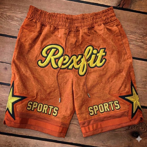กางเกงบาสเก็ตบอลตาข่ายผู้ชายแบบสั่งทำพิเศษ REXFIT SPORTS ปักโลโก้สไตล์วินเทจ กางเกงกีฬาสำหรับผู้ชาย - Product Image 5