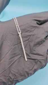 Colgante vertical personalizado con grabado, colgante de moissanita, colgante de plata de ley 925 a la moda, regalo de cumpleaños para mujer - Product Image 4