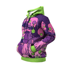 Rugged Outdoor Design 100% Cotton Fleece <b>Lined</b> Winter Warm Camo Streetwear Active Men Women <b>Hoodie</b> with Plain Dyed Pocket - Product Image 2