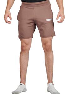 Shorts de sport pour hommes personnalisés de haute qualité, 100% coton, séchage rapide, respirant, pour l'entraînement estival, vente en gros, motif uni décontracté - Product Image 3