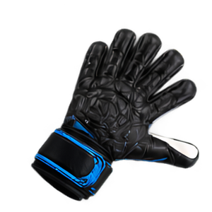 ถุงมือผู้รักษาประตู BLACK RACING GEAR วัสดุ PU ป้องกันนิ้วมือ สายรัดข้อมือปรับได้ กันลื่น สำหรับฟุตบอล ไซส์ XS จำนวนมาก - Product Image 1
