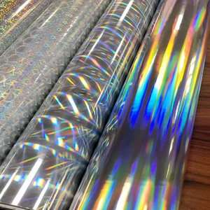 Wholesale Bulk Holographic Film <b>Roll</b> for Industrial Packaging Gift Wrap & Craft Project Strong Flexible & High Reflective Finish - Product Image 1