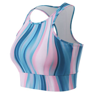 Latest High Quality Fitness Women's <b>Bra</b> with Triangle <b>Cup</b> Woven Fabric Halter Style Customizable Logo & Embroidery - Product Image 4