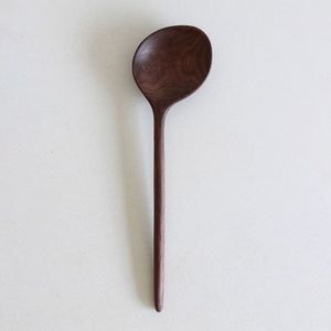 Premium Handcrafted Eco-Friendly Teak & Mango Wood Kitchen Tableware Customized Spoons with <b>Mirror</b> Polish Long Handle Made India - Product Image 1