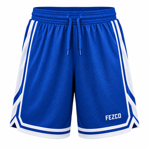 Shorts de basketball pour hommes, été, maille fine, style urbain, motif uni, toile respirante, pour fitness, entraînement sportif, musculation, utilisation en salle de sport, 100% - Product Image 2