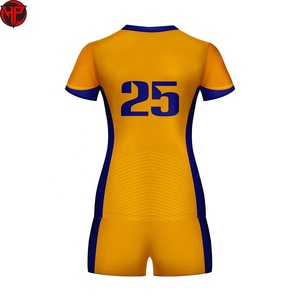 Ensemble de volley-ball pour femmes de haute qualité avec impression de logo personnalisé, vêtements de sport d'extérieur, y compris uniforme de volley-ball en polyester - Product Image 2