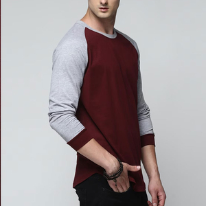 เสื้อยืดผู้ชายใส่สบาย สกรีนโลโก้ได้ ผ้าฝ้าย 100% ถักทอ สีพื้น คอกลม แขนยาว เสื้อพูลโอเวอร์ เสื้อยืดกันหนาวผู้ชาย - Product Image 3