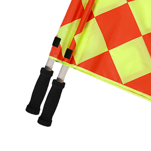 TSFI <b>Checkered</b> Soccer Referee <b>Flag</b> Waterproof Polyester Portable Adjustable Handle for Sports Training & Coaching - Product Image 2