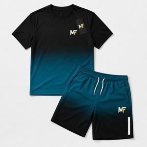 ชุดเสื้อยืดและกางเกงขาสั้นลำลองระบายอากาศสำหรับผู้ชาย พิมพ์ลายตามสั่ง - Product Image 5