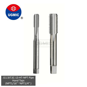 J11.StT.SC-13 - Tarières manuelles - 1/16" 1/8" 1/4" - Tarières droites en carbure monobloc pour filetage conique NPT - Queue de tarière JIS - Product Image 1