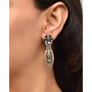 ต่างหูเงินแท้ Meera Jaipur Fine Stud - Product Image 1