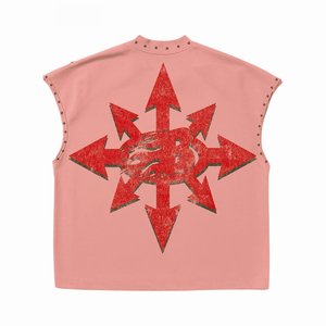 Débardeur sans manches pour homme, logo personnalisé imprimé sur le devant, gilet décoratif à col rond, style streetwear, gilet en coton OEM, débardeur unisexe - Product Image 3