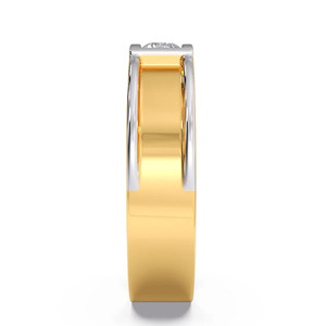 แหวนทองประดับเพชรแบบทูโทน - Product Image 1