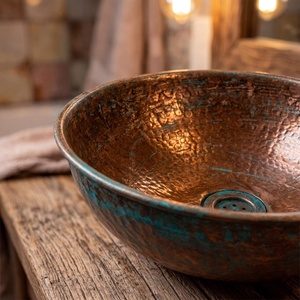 Fregadero de cobre de diseño moderno, lavabo de cobre con acabado avanzado, fregadero de cobre con la última innovación, lavabo de cobre con diseño que marca tendencia - Product Image 6