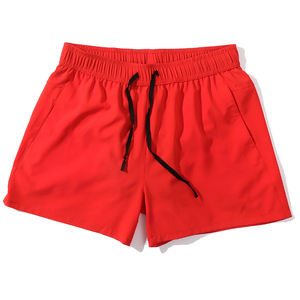 Shorts de course pour hommes en tissu polyester et élasthanne avec doublure en maille et poches latérales, pour le fitness et l'entraînement sportif - Product Image 4