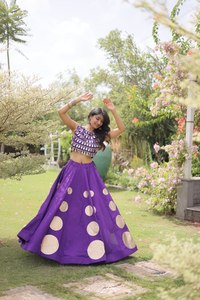 Exclusivo Lehenga Choli Estilo Bollywood, Fabricante Indio, Lehenga Choli Especial para Bodas y Fiestas de Navratri - Product Image 6