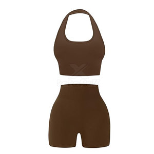 Conjunto de 2 Piezas para Mujer: Shorts de Yoga y Top Deportivo, Tela Suave, Alta Elasticidad, Ajuste Cómodo, Antibacterial, Secado Rápido - Product Image 5
