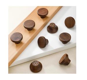 Pomos de puerta de madera hechos a mano, tiradores decorativos para cajones de gabinetes, herrajes decorativos para muebles de cocina - Product Image 1
