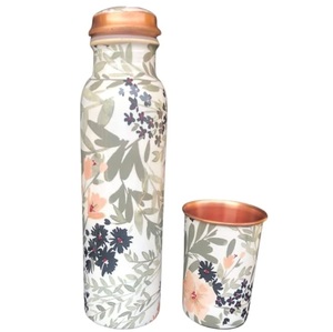 Enamel Finishing Hot Water Storage Direct <b>Drinking</b> Lemon Juice <b>Bottle</b> With Glass 100% Pure <b>Copper</b> Water <b>Bottle</b> - Product Image 5