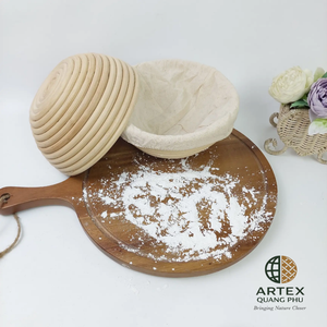 Juego de Cestas Banneton para Pan Artesanal, Redondas, Ecológicas, de Ratán, para Fermentación de Masa, Vietnam ARTEX QUANG PHU - Product Image 4