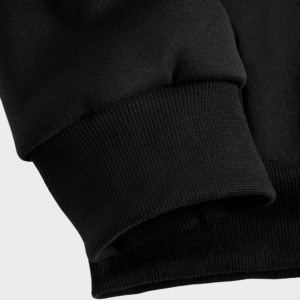 เสื้อฮู้ดซิปสีดำสำหรับผู้ชาย ทรงปกติ ผ้าฝ้ายฟลีซ 100% กันลม เป็นมิตรกับสิ่งแวดล้อม น้ำหนัก 300 กรัม เหมาะสำหรับใส่ในฤดูหนาว - Product Image 4