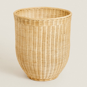 <b>Tall</b> rattan storage basket high quality woven deep laundry baskets under counter <b>cabinet</b> organizer - Product Image 1