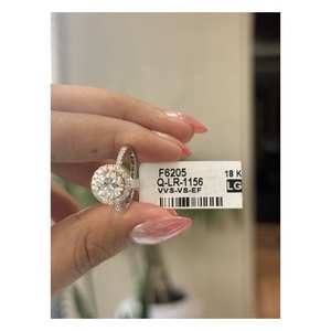 แหวนหมั้นเพชรทรงกลมเจียระไนแบบ Radiant Pave Prong Set เพชรเลี้ยงในห้องปฏิบัติการทรงกลมประดับด้วยดีไซน์ Double Halo น้ำหนัก 1.95 กะรัต ทอง 14 กะรัต เครื่องประดับเจ้าสาวสุดหรู - Product Image 2