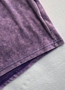 Washed 2pcs Set Women's Loose Short-Sleeve <b>Top</b> Elastic Waist Drawstring Shorts Vintage Street Style Casual Loungewear Summer - Product Image 5