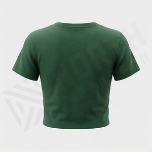 เสื้อครอปท็อปผู้หญิง สกรีนโลโก้ได้ ผ้าฝ้าย เซ็กซี่ สบายๆ เสื้อครอปสั้น พรีเมียม แอคทีฟแวร์ แฟชั่นทันสมัย เสื้อยืด - Product Image 2